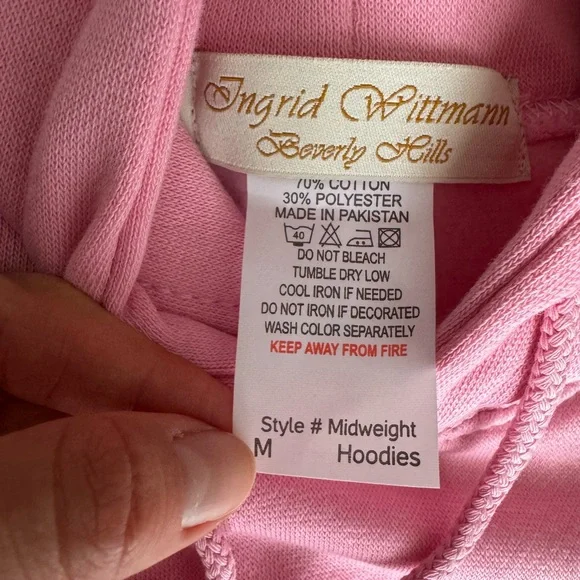 Pink Beverly Hills oversized unisex Hoodie - Picture 7 of 7